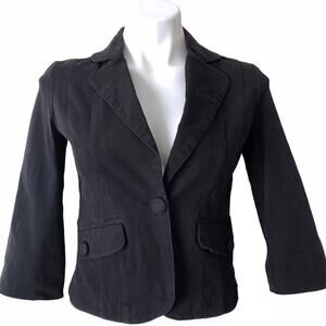 Anthropologie Tulle blazer single button closure fitted medium
